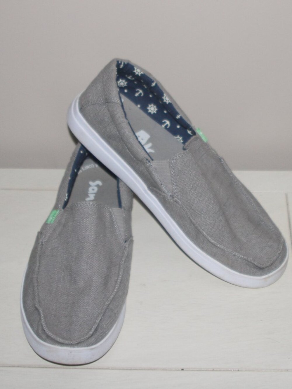 10a EC Mens Sanuk slip on sneakers - 11 - grey